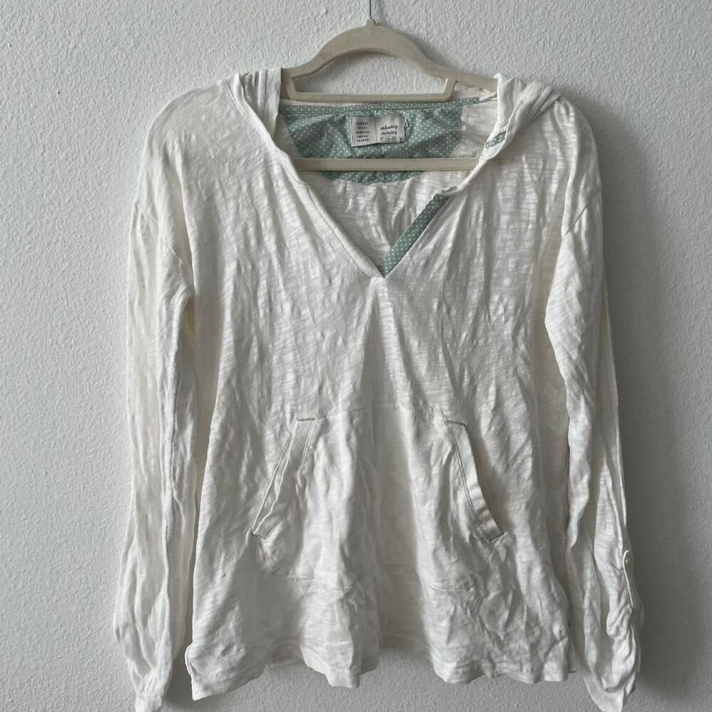 Anthropolgie Saturday Sunday Long Sleeve Hoodie Top Women's M Loungewear Cozy